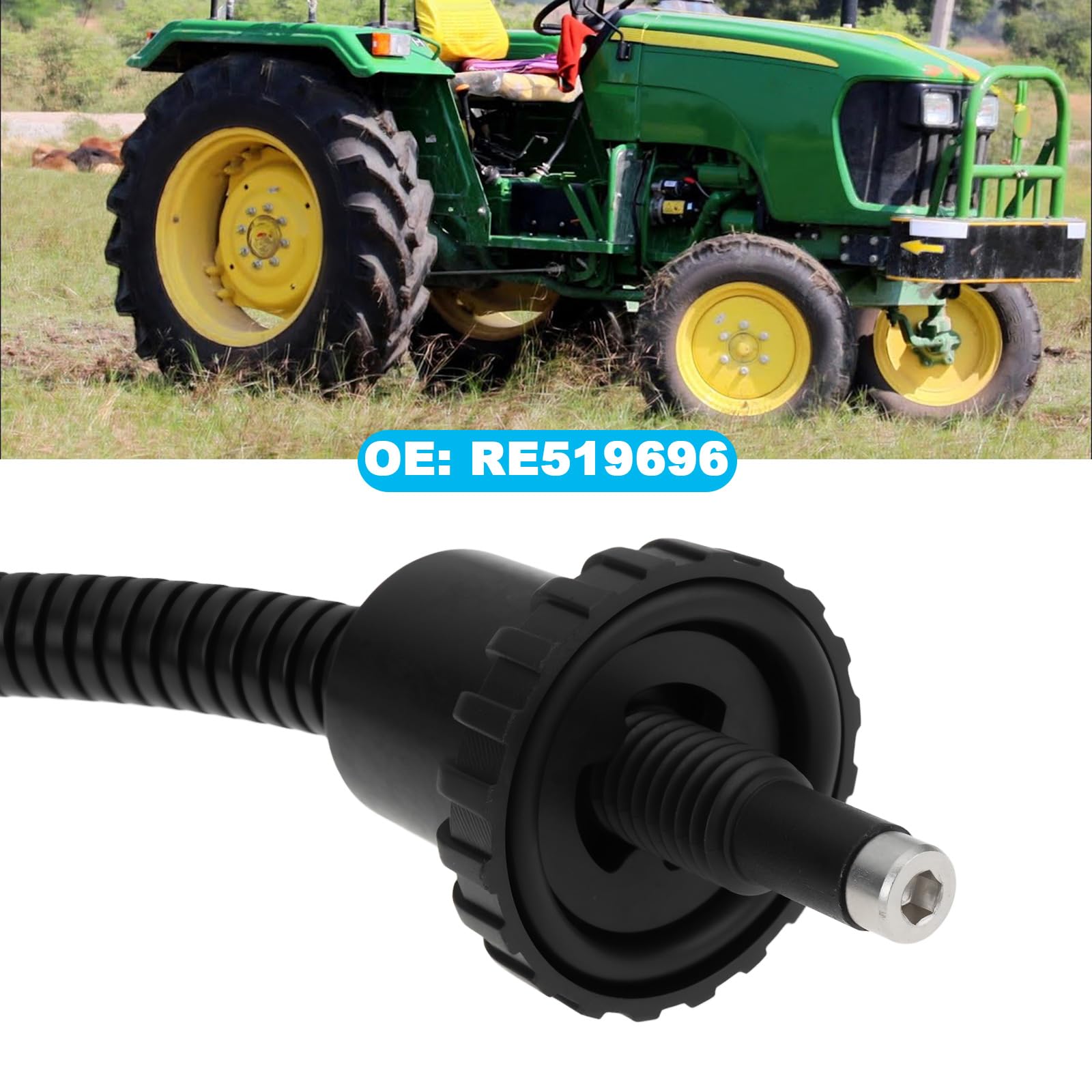 Sensor Separador de Agua de Combustible reemplaza oem RE519696 Compatible con John Deere 5105M 5105ML 6100D 6115D 6125D