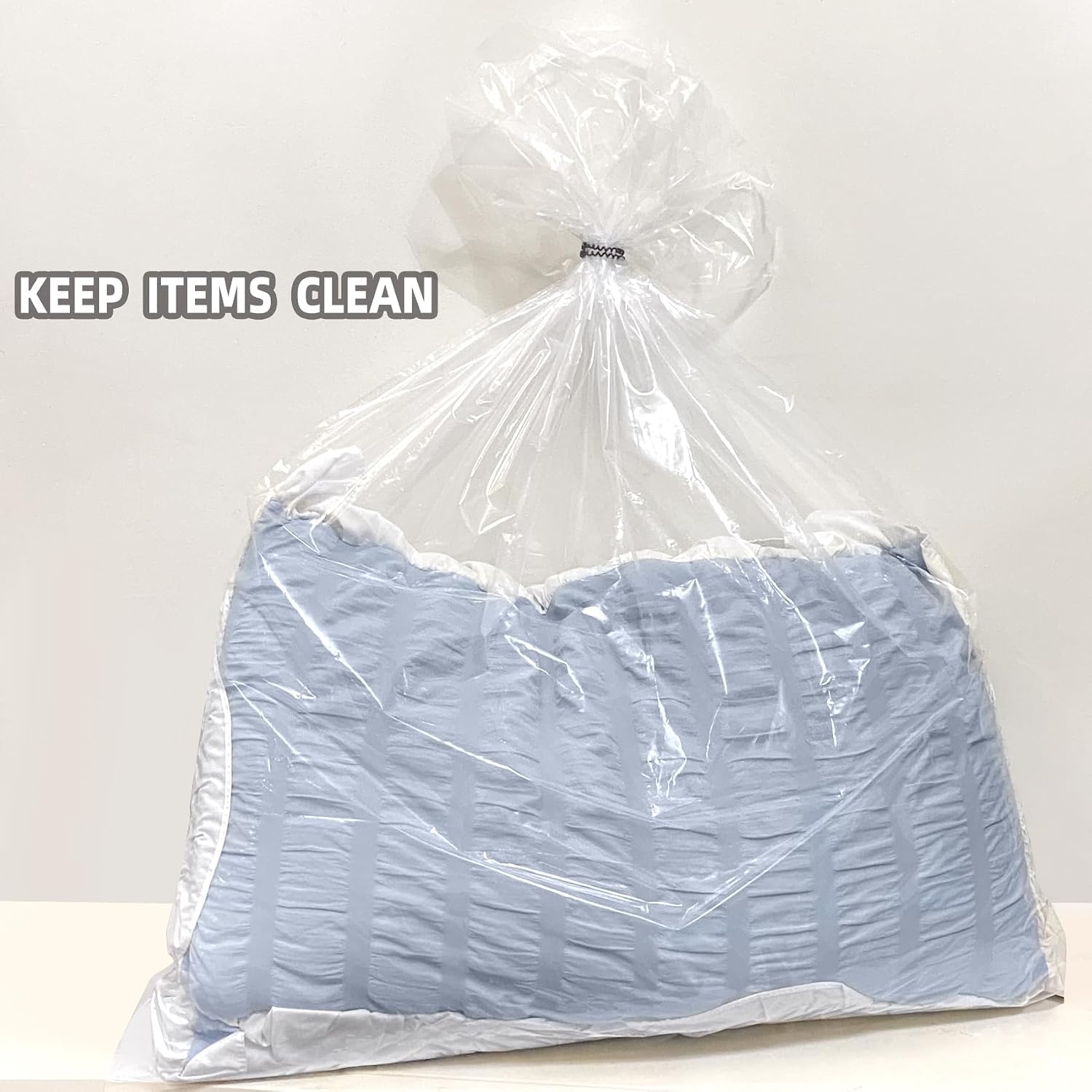 Yotelab Large Clear Plastic Storage Bags for Bedding Clothes 32x42 In 5Pcs