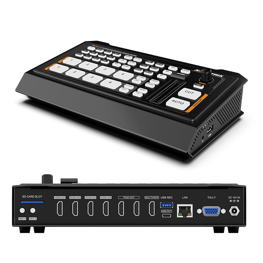 Producing Streaming Video for Multiple… Amazon.com: MOVMAGIC MF10 5CH 10.1 Inch Video Switcher with