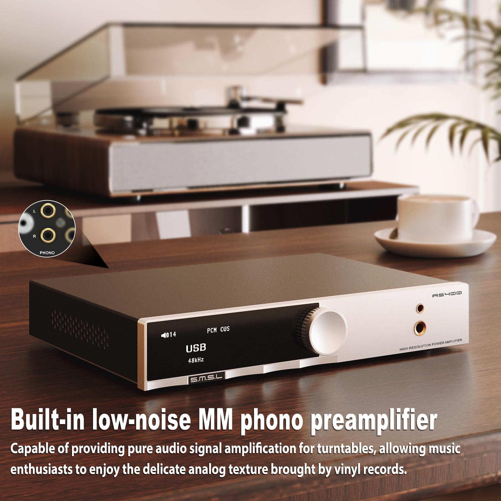 Amazon.co.jp: SMSL AS400 パワーアンプ DAC ヘッドホンアンプ 2.1