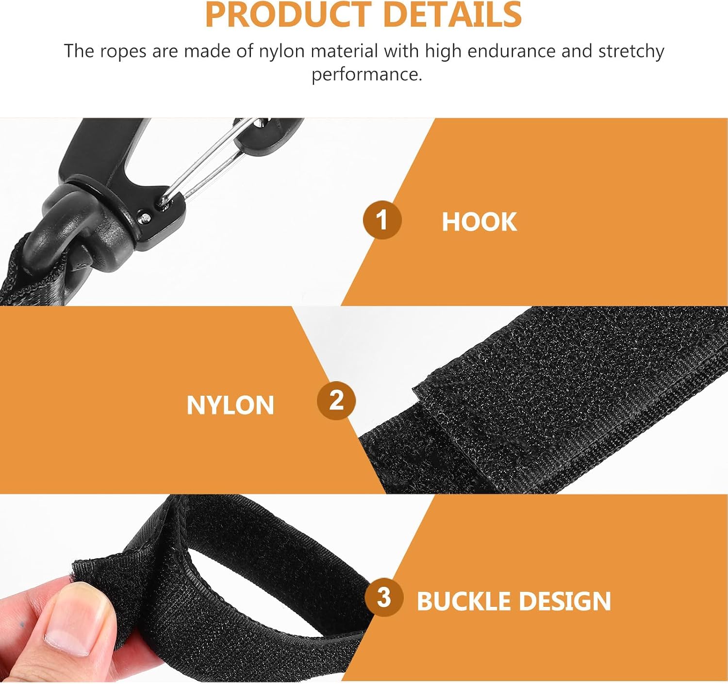 Outanaya Kayak Paddle Rope Hooks 2pcs Nylon Safety Leash Boat Paddle Lanyard Accessories for Kayaking and Canoeing
