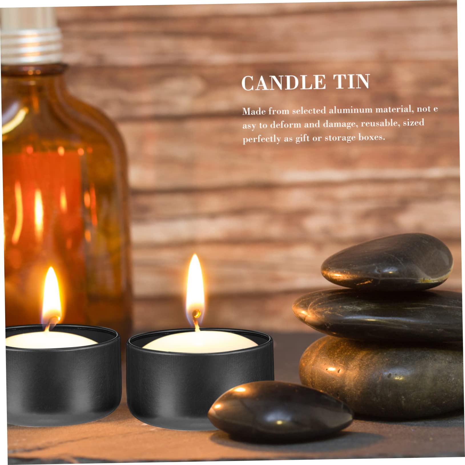 3 Set di Coperchi per Candele in Metallo da 50 Ml Barattoli per Candele in per La Fabbricazione di Candele Spezie Viaggi E Artigianato 12 Pezzi * 3