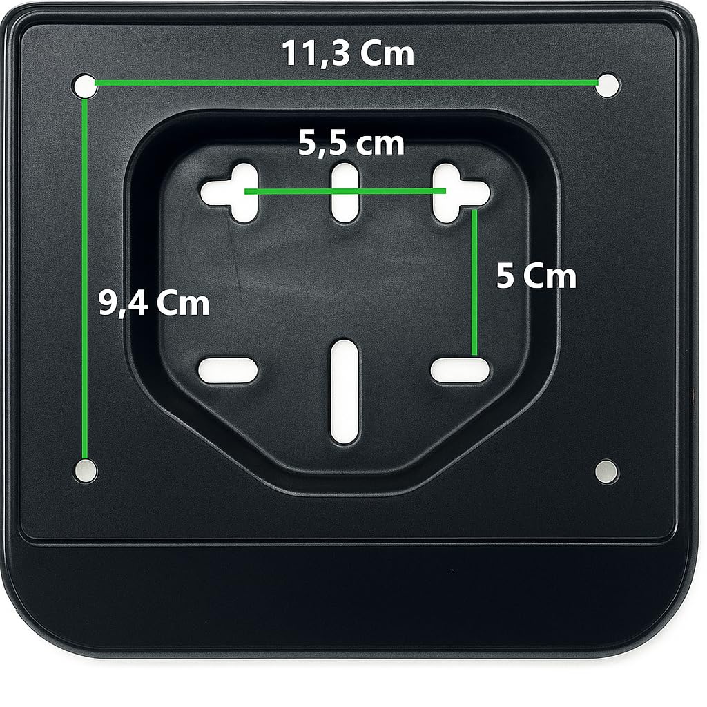 Porta Targa Universale Europeo per 50 CC GAMBC® - Porta targa Moto 50 - Portatarga motorino - Accessori Scooter 15x15,5 x targhe 14*12 + Bandella per adesivi - Plastica Alta Resistenza - Made in Italy