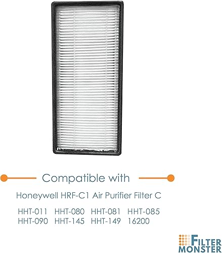 Miniatura 7 de Filter-Monster - Filtros HEPA de repuesto, 2 unidades, compatibles con filtros purificadores de aire Honeywell HRF-C1 y HRF-C2 para modelos 16200,