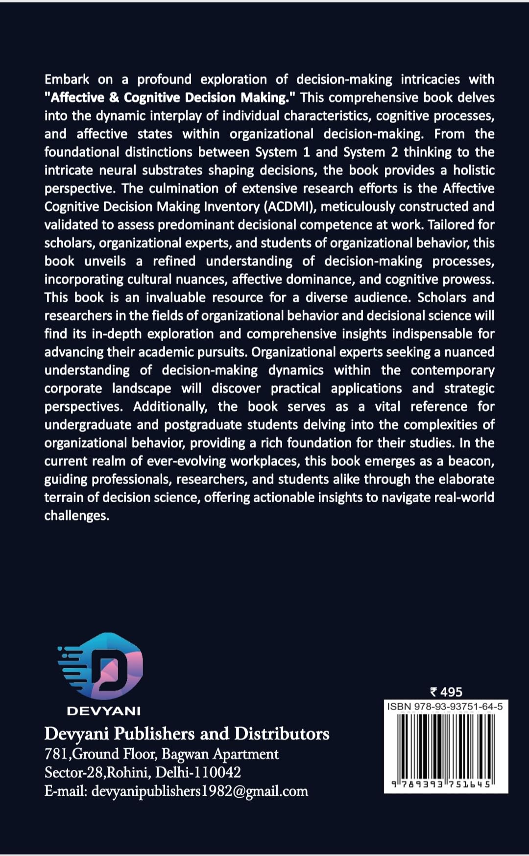 Affective and Cognitive Decision Making, By Anand Pratap Singh, Aayushi Sharma , Health and Fitness , English 1