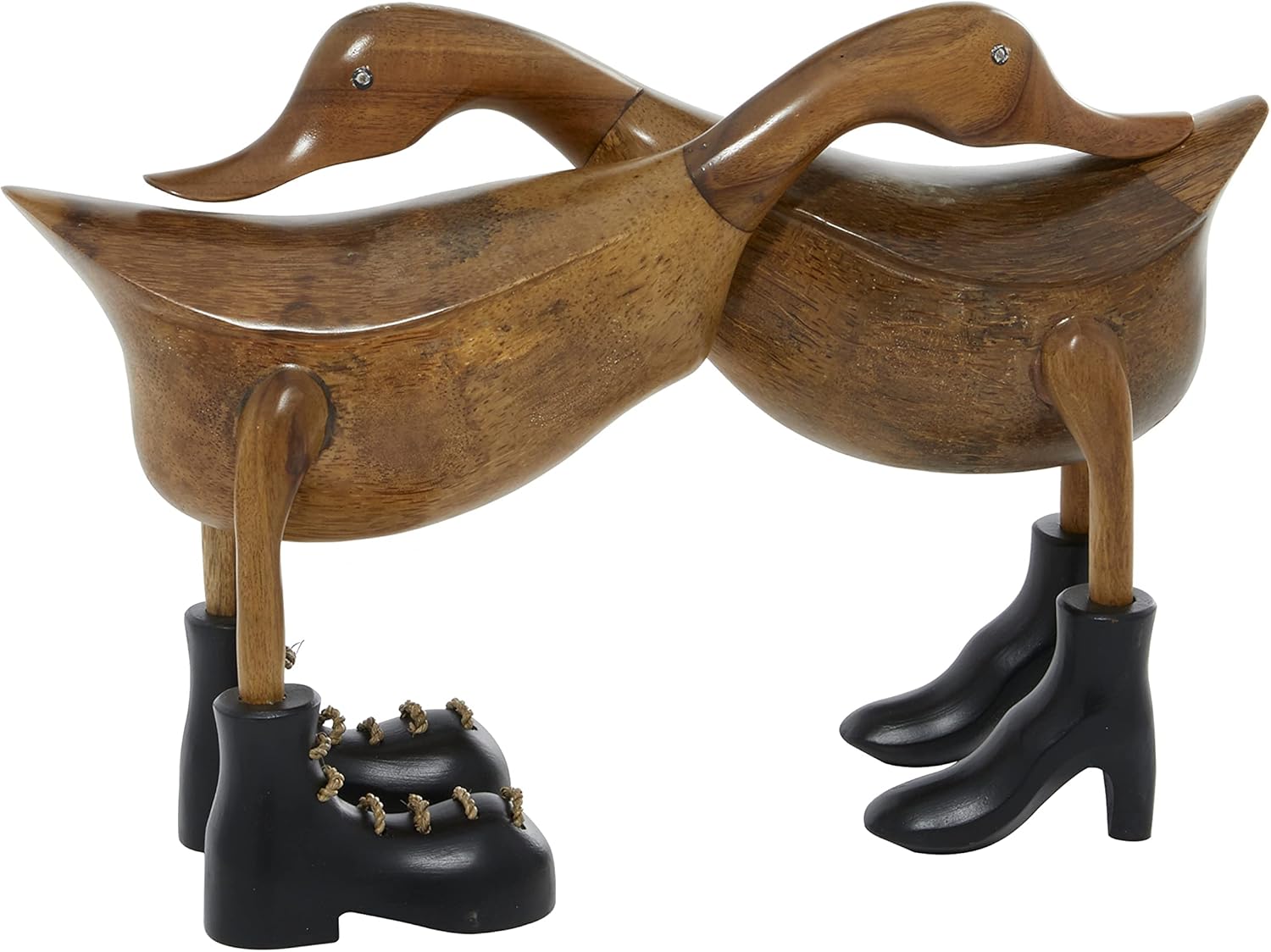 Deco 79 Bamboo Wood Duck Handmade Decorative Sculpture Home Decor Statue, Accent Figurine 16" x 6" x 11", Brown - Image 2