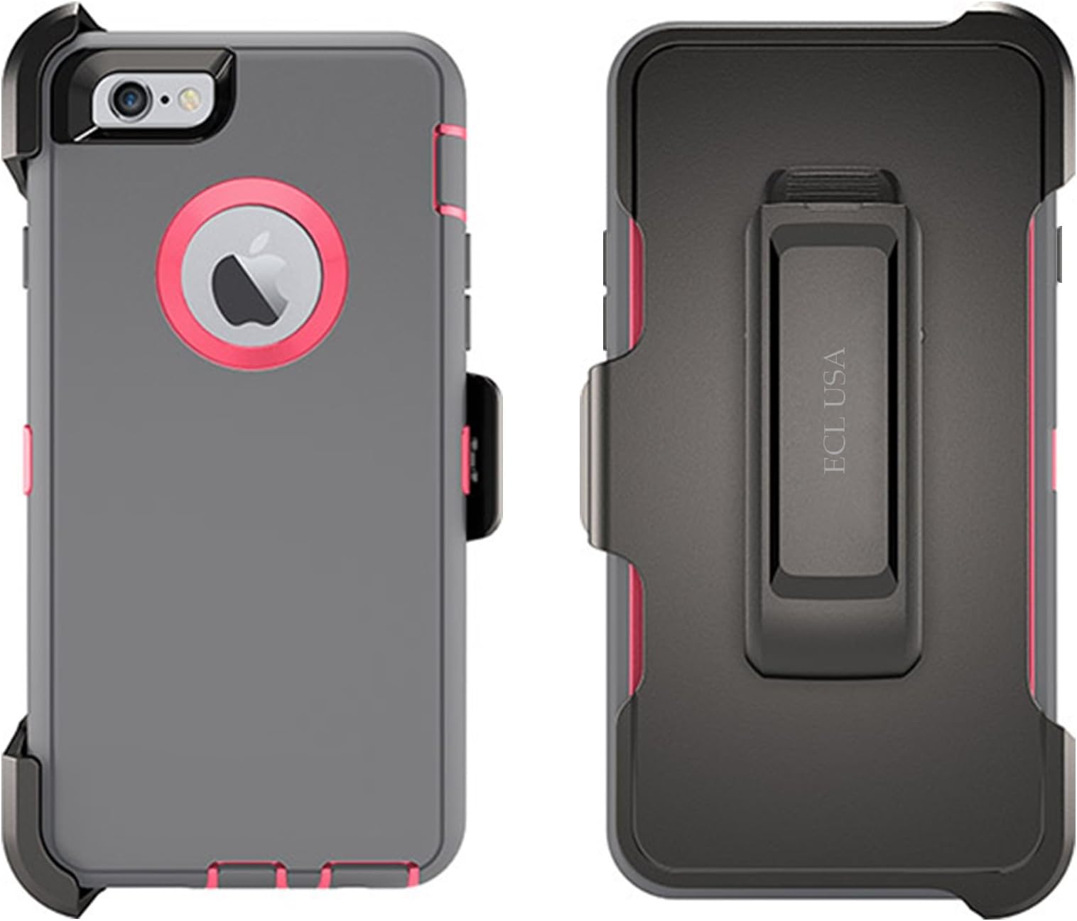Eagle Case Line iPhone 6S Case ECL The EagleTough Case Cover with Belt Clip and BuiltIn Screen Protector Case for iPhone 6 [4.7 Inch] 6S (GryPink)
