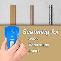 Vista 3 de Escáner de pared con buscador de pernos, sensor detector de madera y metales para pared de 3/4 de pulgada de grosor (Bule)