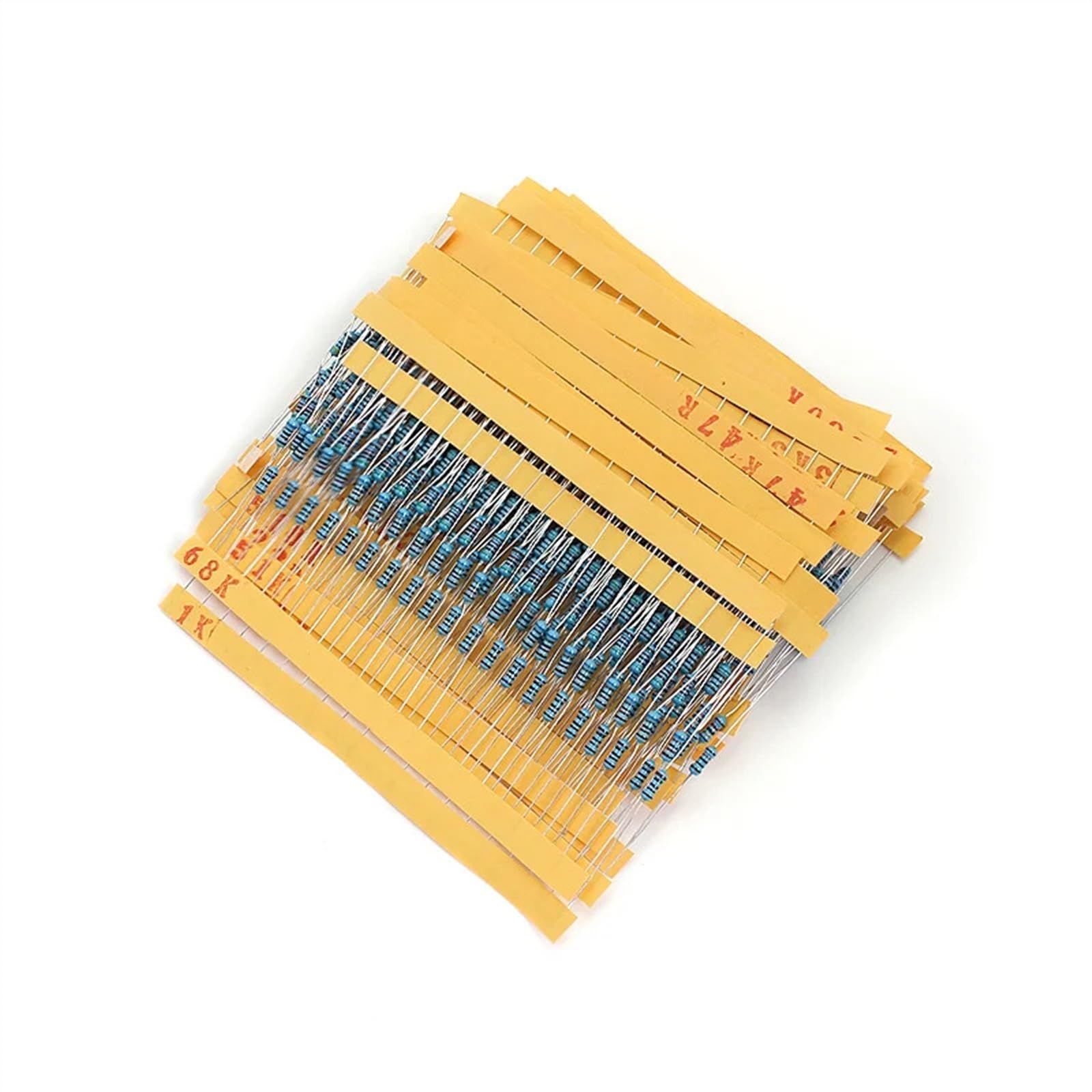 Résistances à Film métallique 600, 1% résistance 1/4W, kit électronique de Bricolage à Trou traversant, 30 valeurs * 20 pièces, 0.25W, Ensemble de résistances 10 ohm ~ 1M