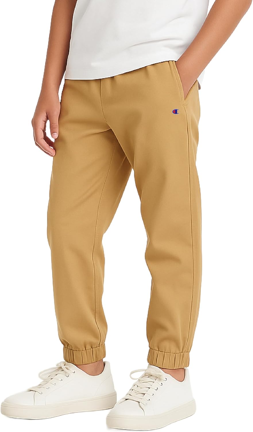 Champion Boys Twill Jogger Pants Stretch Cotton Athletic Pant with Pockets
