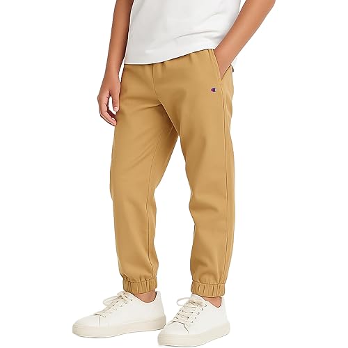 Champion Boys Twill Jogger Pants Stretch Cotton Athletic Pant with Pockets