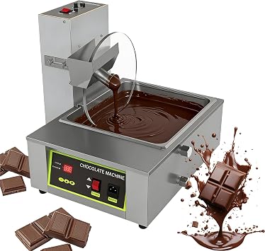 Commercial Chocolate Fountain Machine, Food-Grade Stainless Steel, Chocolate Melting Machine,Temperature Range 0-95 C, Chocolate Melting Tempering Machine for Bakeries,Hotels,cafes 8kg