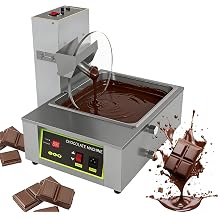 Commercial Chocolate Fountain Machine, Food-Grade Stainless Steel, Chocolate Melting Machine,Temperature Range 0-95 C, Chocolate Melting Tempering Machine for Bakeries,Hotels,cafes 8kg