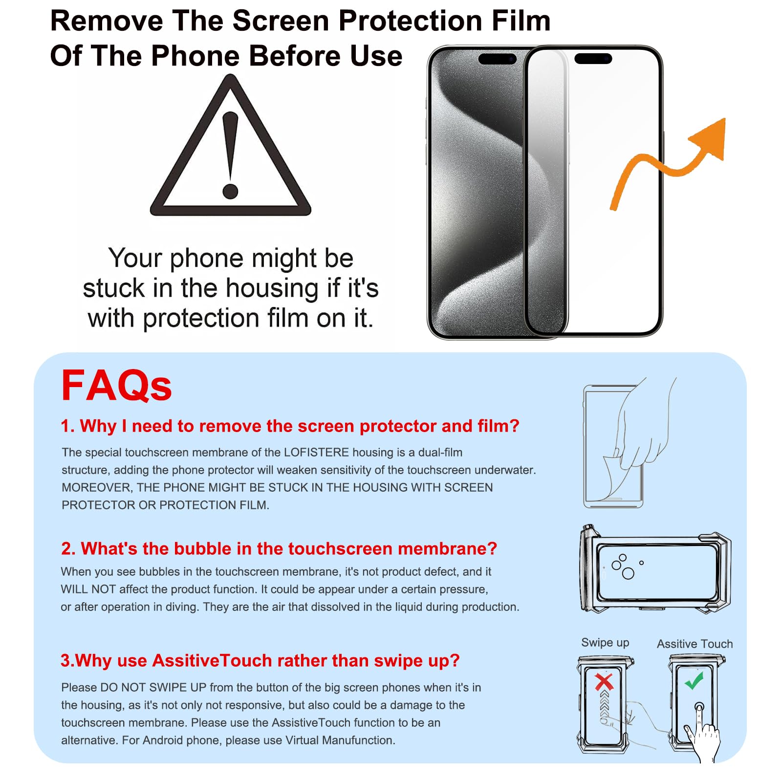 ShellBox Cover impermeabile per telefono Protezione subacquea fino a 30m Borsa impermeabile per telefono Borsa impermeabile per telefono Impermeabile per nuoto e bagno per iPhone 17 Pro 17 Air 17 Pro