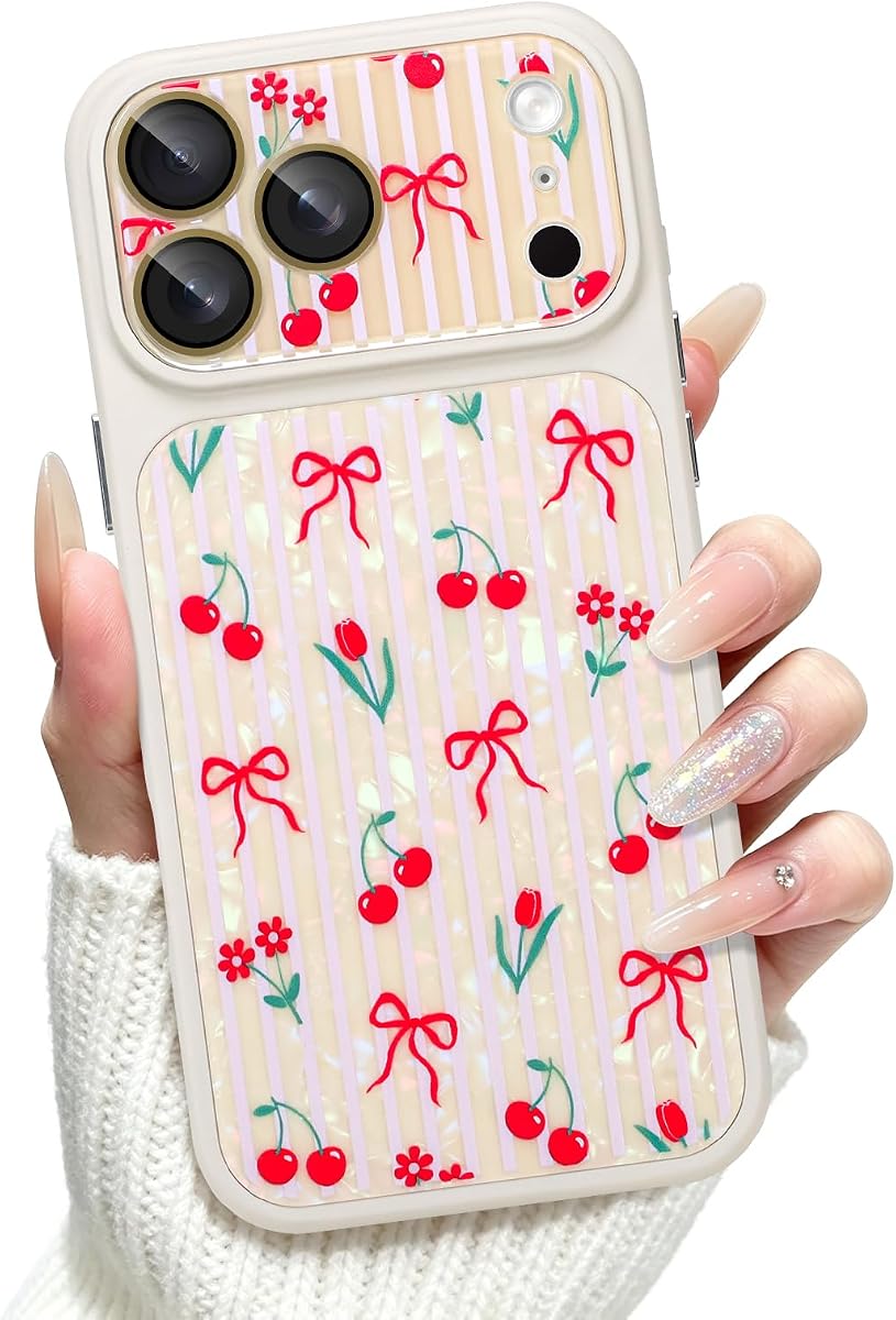 Funda Magnética para iPhone 17 Pro - Cereza Blanca
