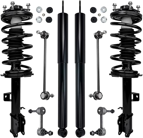 Miniatura 296 de Detroit Axle - Kit de puntales delanteros de 6 piezas para Chevrolet Aveo Aveo5 Pontiac G3 Wave, barra estabilizadora, varillas de acoplamiento