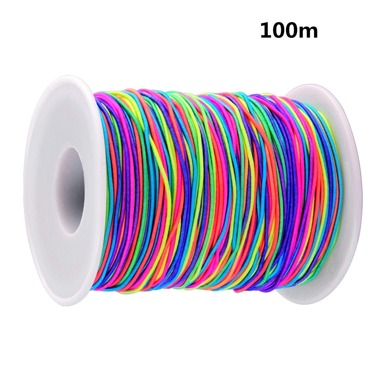 Cordoncino Arcobaleno Per Braccialetti - 100m X 1.5mm In Cotone Per DIY E Bigiotteria - Foto 3