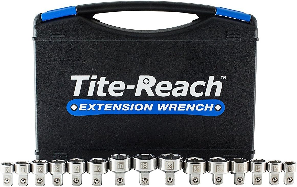 Original TITE-REACH 3/8” Drive Low Profile Socket Set, Magnetic Inserts, Standard and Metric, Stubby Sockets, Made for Tight Spaces