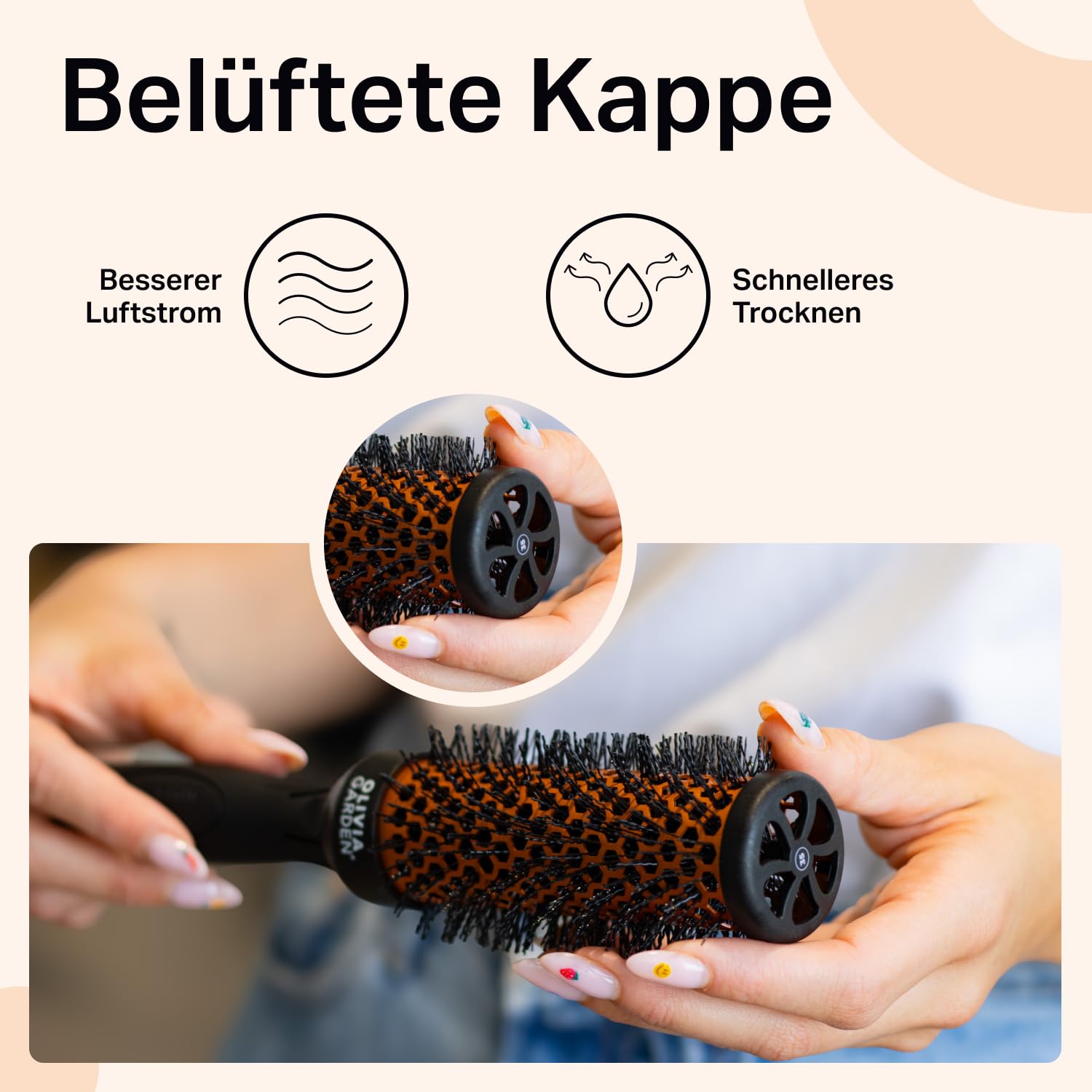 Olivia Garden Multibrush Curlers Kit - 4 Aufsätze & 1 abnehmbarer Griff - Perfekt für Locken und Volumen