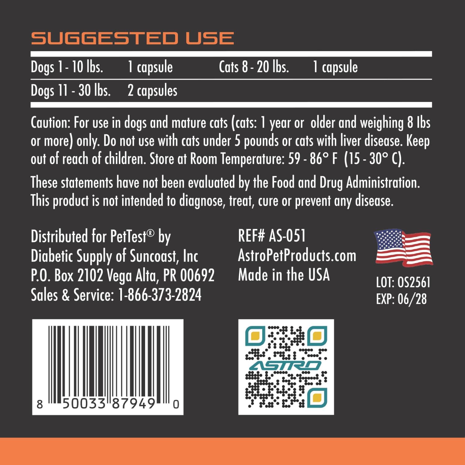 ASTROPET - OCUPET - Eye Supplement - for Small-Medium Dogs & All Cats - Supports Eye & Vision Health - Human-Grade Ingredients - with Lutein & Essential Vitamins - Made in USA - 90 Capsules