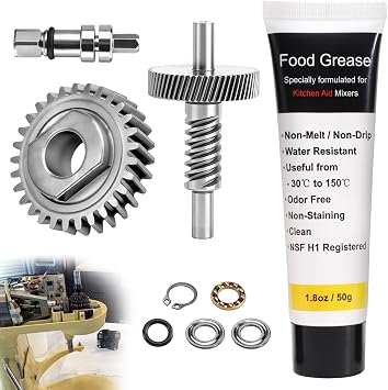 9703543 WP9709231 Gear Kit for Whirlpool/Kitchenaid 5QT - 6QT Stand Mixer, with Pasta Attachment Shear Shaft Coupler, Replace 9706529, 1094120, WP9706529, EA774065, W11044507 9706770 9703446