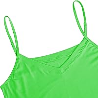 Vista 6 de AUHEGN Women's Basic Adjustable Spaghetti Strap Cami Slip Mini Dress