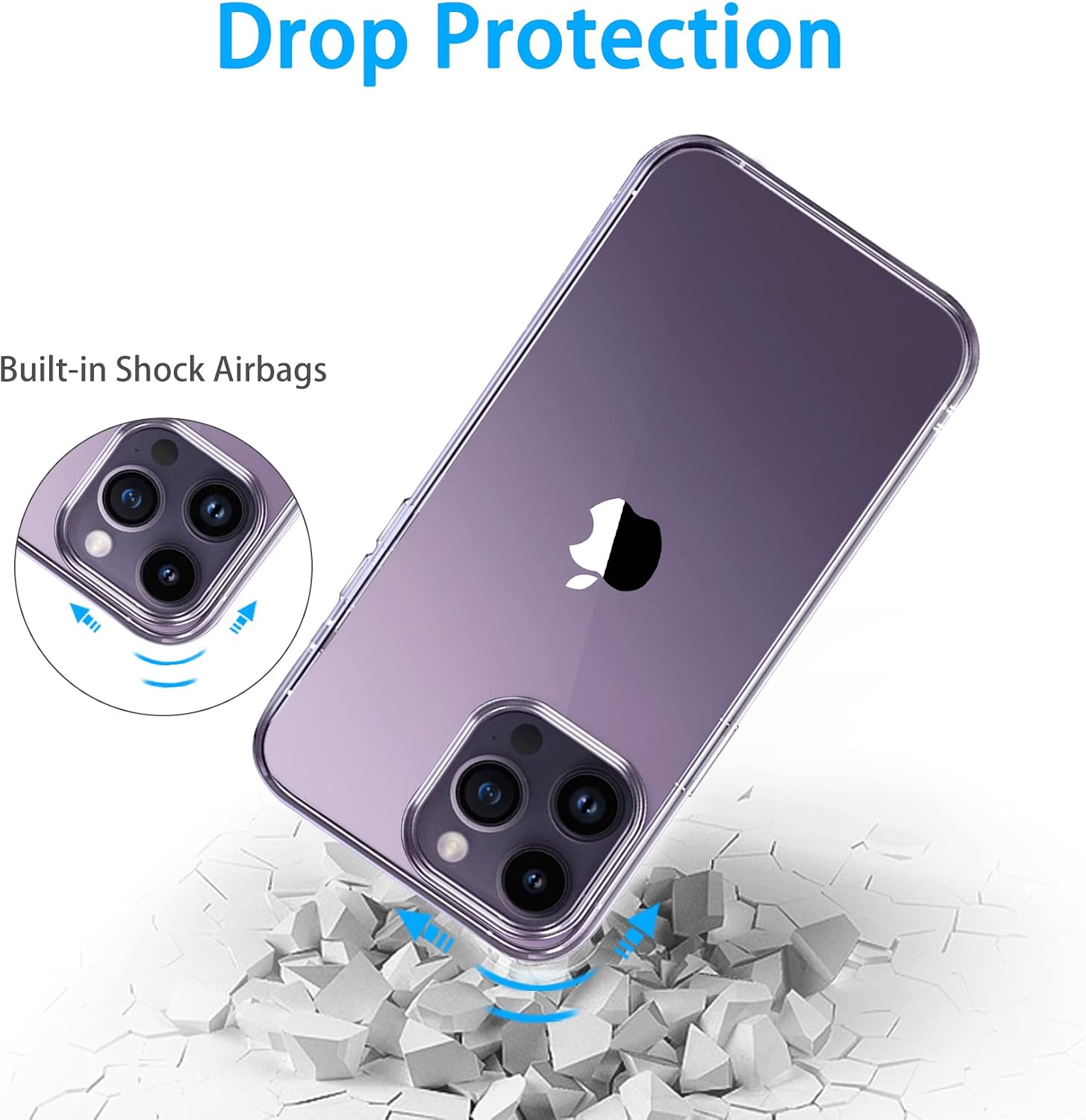 JJGoo Compatible with iPhone 14 Pro Max Case Clear, Soft Shockproof Protective Slim Thin Bumper Cover Transparent Phone Cases for iPhone 14 Pro Max - 6.7 inch 2022