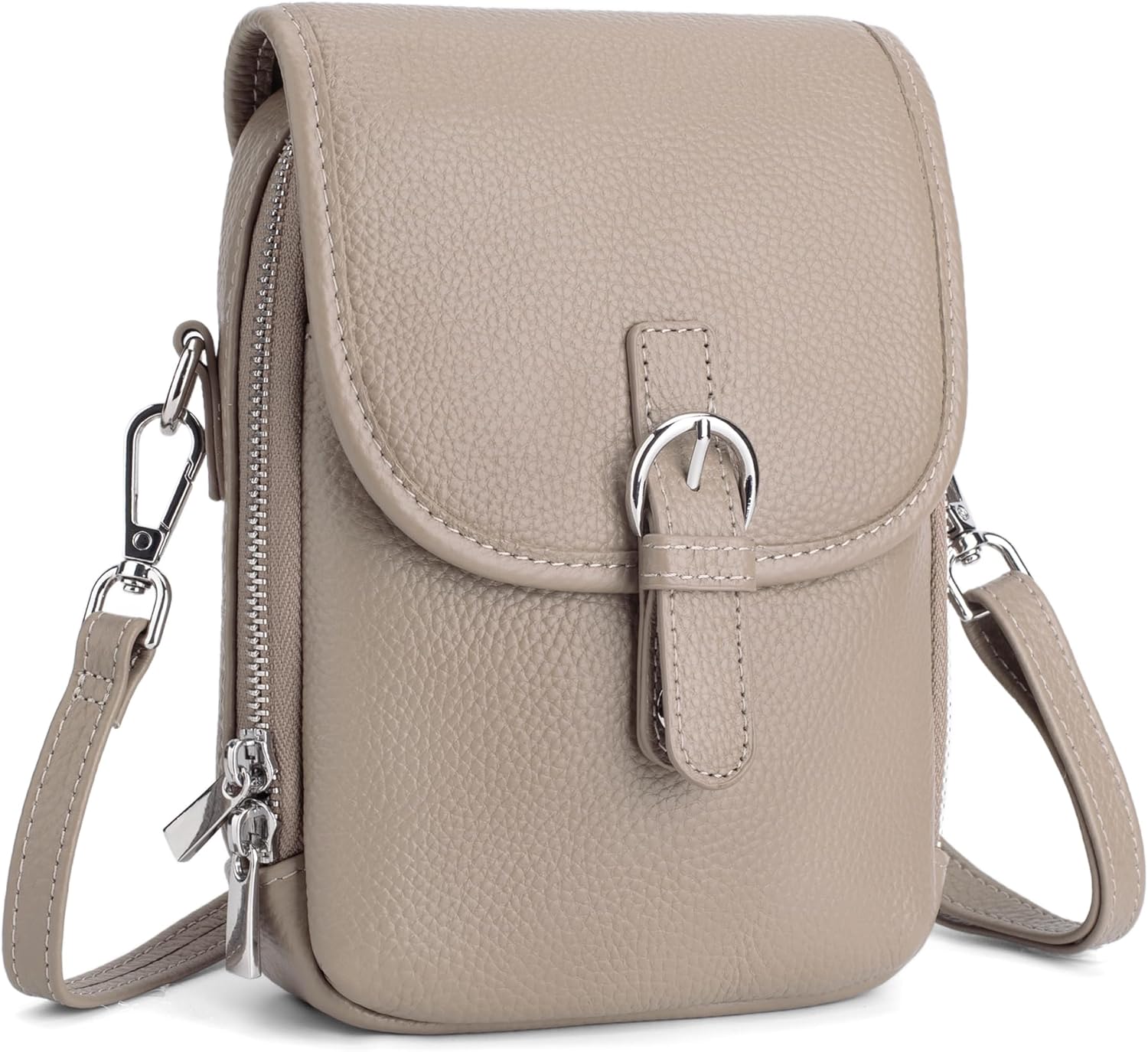 befen Genuine Leather Small Crossbody Bags for Women Cross Body Bag Purses Cell Phone Purse for Travel with RFID Card Slots