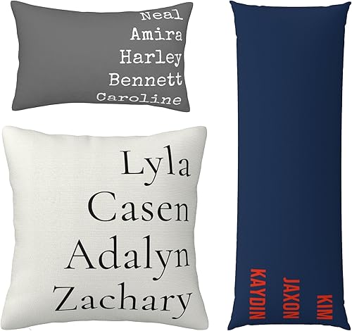 Funda de almohada personalizada con nombre de familia, funda de almohada personalizada con nombre de familia, regalo de hija, hijo para mamá, papá,
