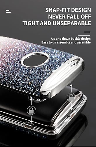 Miniatura 6 de HIBEYO Funda para llavero Mazda con diamantes de imitación de cristal compatible con Mazda 3, Alexa CX4, CX5, CX8, 2019, 2020, 2021, 2022, llavero,
