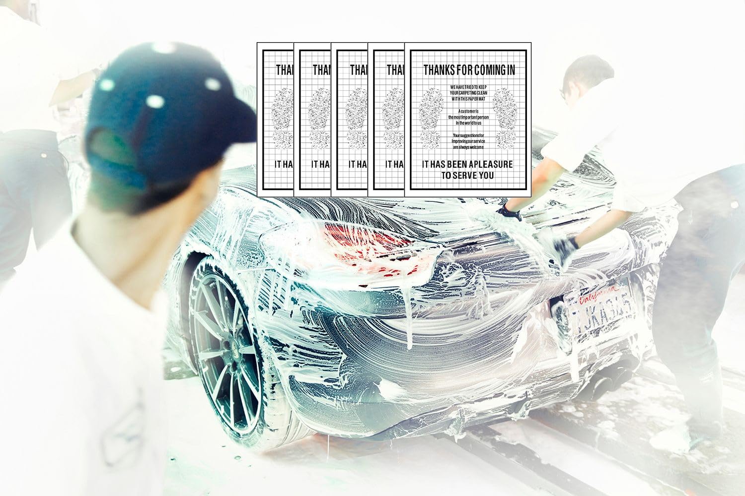 50Pcs Heavy Duty Disposable Auto Paper Floor Mats Automotive Mat Covers Protector Detailing Detail Wash Temporary Sticky 16 — view 5