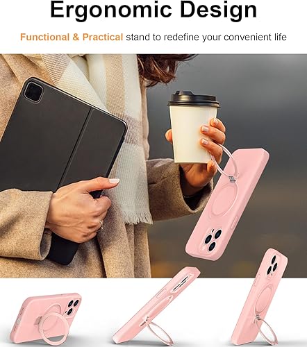 Miniatura 2 de PIXIU Funda magnética para iPhone 13 Pro Max compatible con MagSafe, silicona líquida suave a prueba de golpes para iPhone 13 Pro Max con forro de