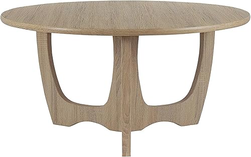 Miniatura 9 de FINECASA Mesa de centro de madera, mesa de centro de patas curvas, mesa de centro redonda para sala de estar, sofá decorativo, decoración del hogar,