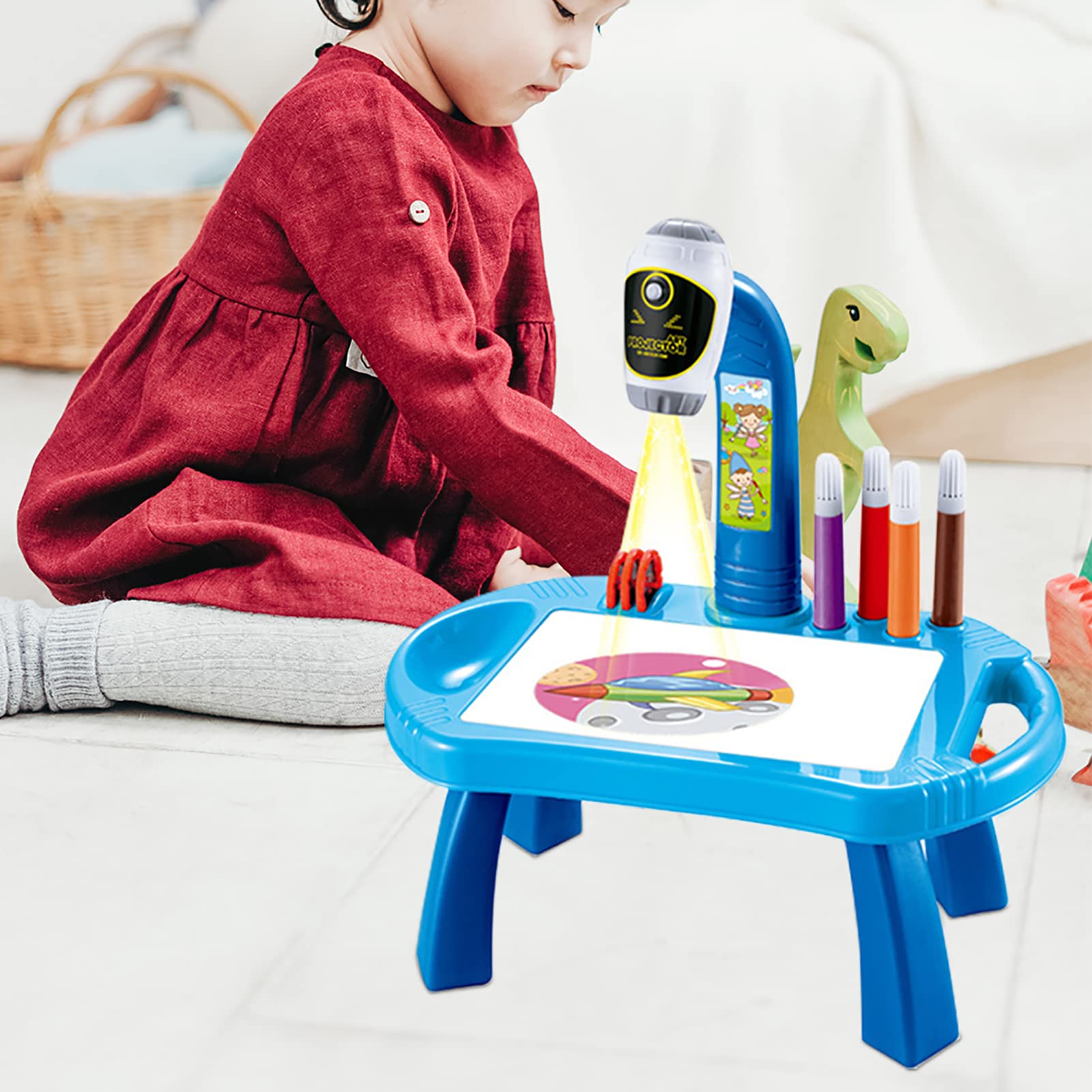 Projecteur à Dessin Pour Enfants – Planche De Traçage Avec Pochoirs Et Stylos - 4