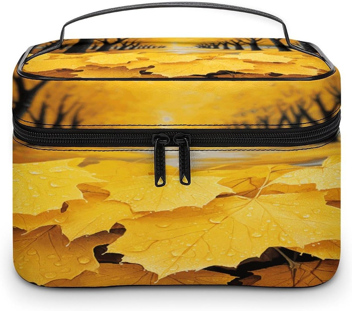 Autumn Yellow Leaves Travel Makeup Bag Cosmetic Bag Toiletry Bags