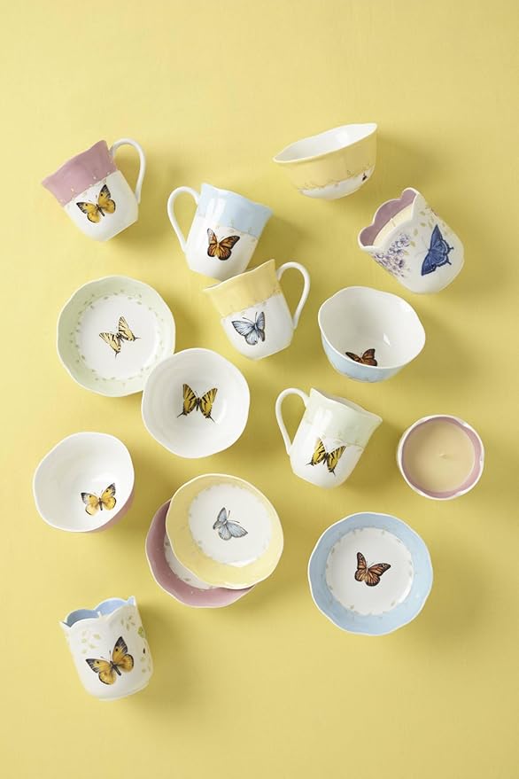 Set de 4 tazas Lenox Butterfly Meadow colores variados 10 oz miniatura 6