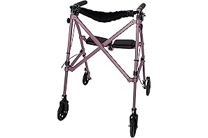 Able Life Space Saver Rollator, Lightweight Folding Mobility Rolling Walker for Seniors and Adults