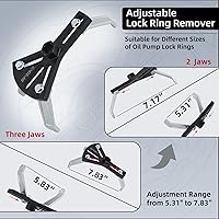Vista 3 de Herramienta de extracción y reinstalación del anillo de bloqueo de la bomba de combustible, tapa de combustible ajustable, cubierta de tanque de 5.2