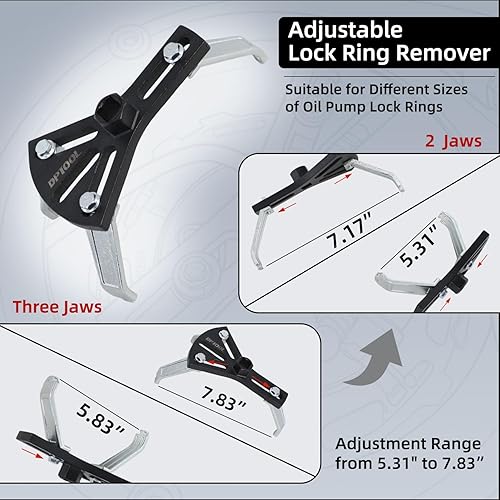 Miniatura 3 de Herramienta de extracción y reinstalación del anillo de bloqueo de la bomba de combustible, tapa de combustible ajustable, cubierta de tanque de 5.2