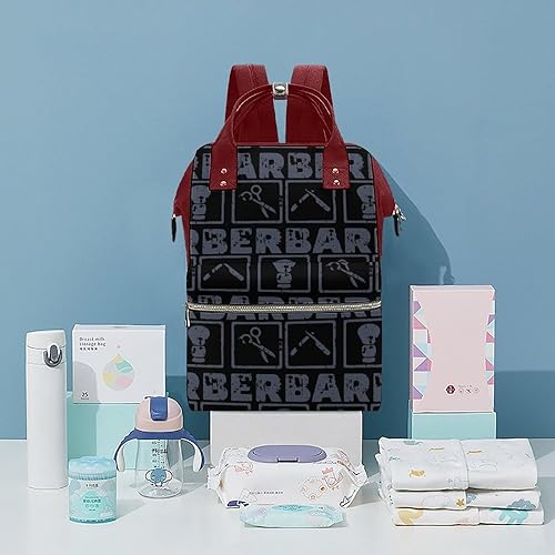 Miniatura 5 de Barber Tool Trucker - Bolsa de pañales para mujer, mochila de gran capacidad, impermeable, mochila de viaje para portátil