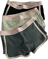 SOLYHUX Men's Boxer Briefs 3 Pack - Stretchy Knitted Mid-Rise Trunks for Breathable Comfort & Support