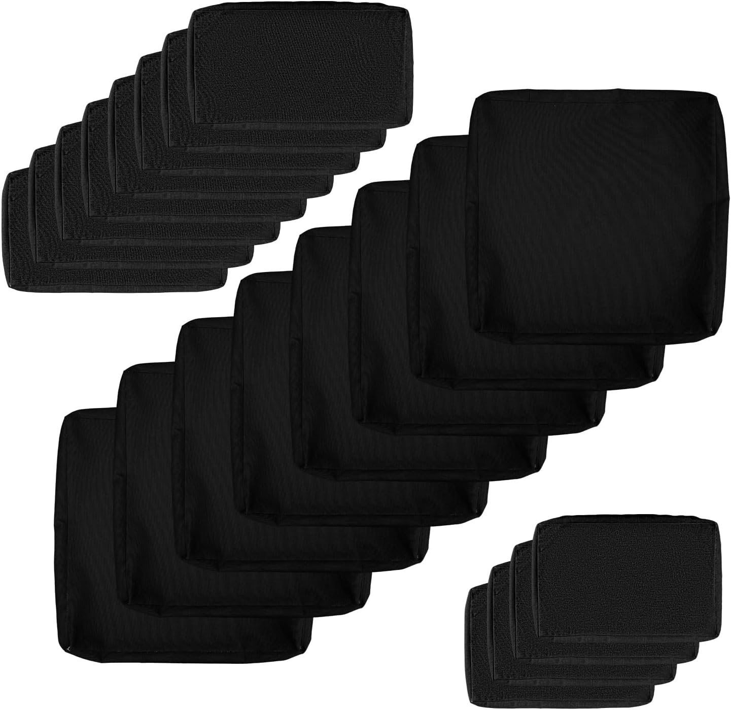 NICESOUL 14-Piece 27“x27 Outdoor Patio Cushion Covers, Olefin Fade/UV-Resistant Sectional Couch Replacement Cover with Zipper, Durable Slipcovers for Outside Exterior, Machine Washable, Light Grey