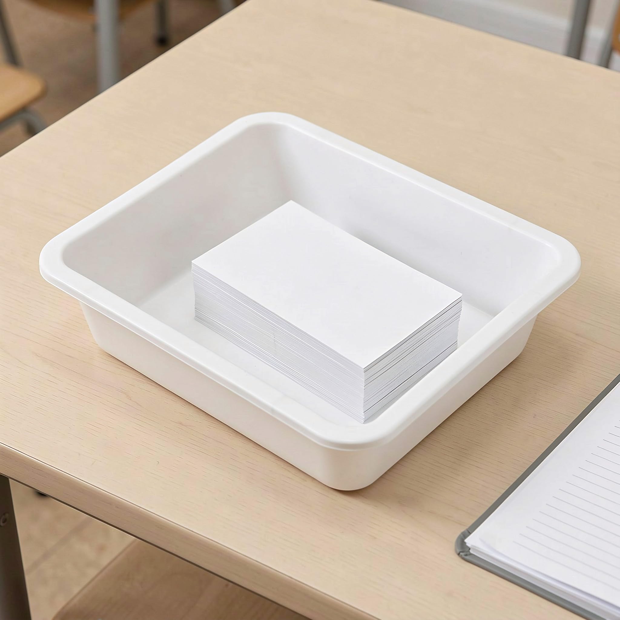8 Piezas Bandeja de Almacenamiento Apilable de Plástico para Aula