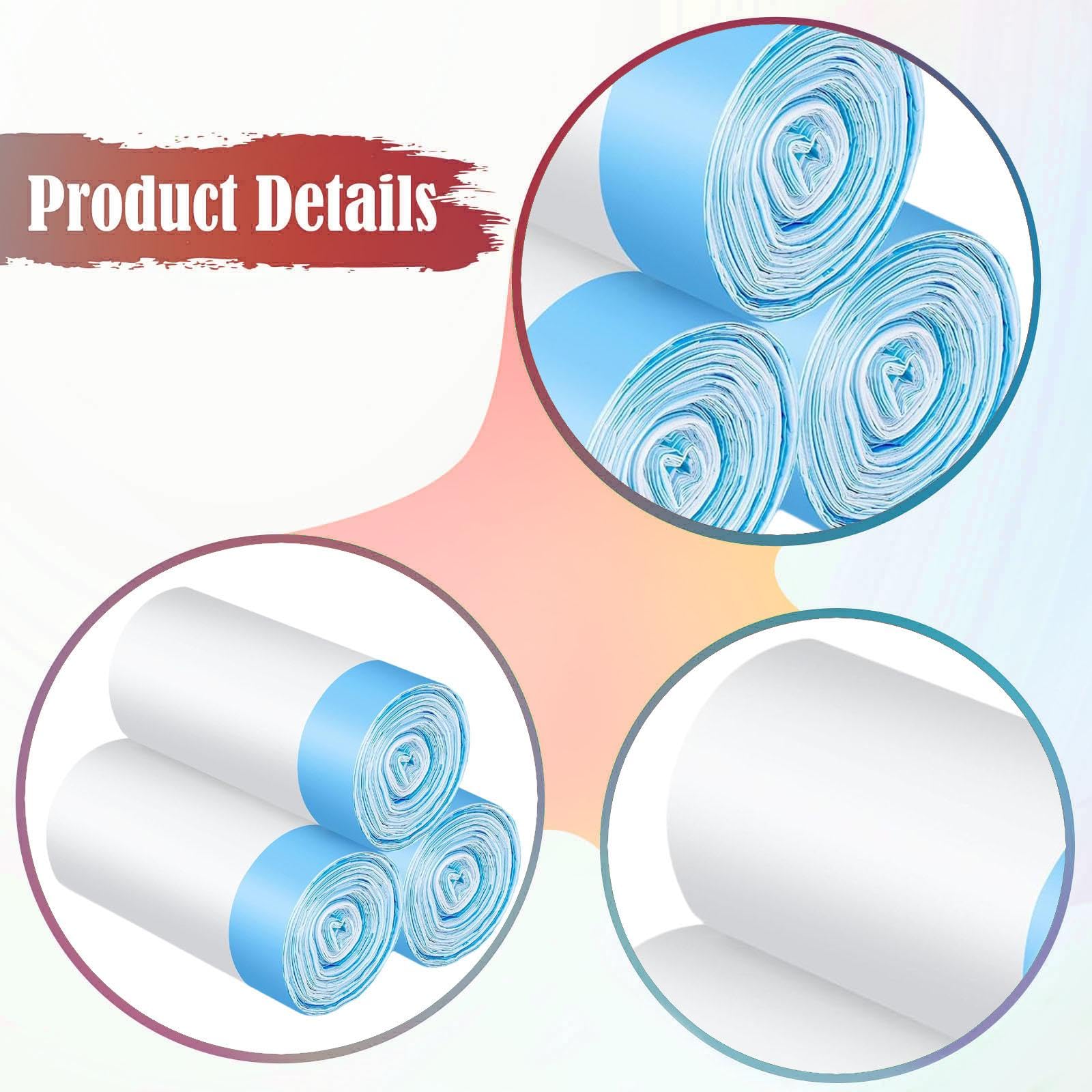 60 Piezas Bolsas para Arena de Gato Bolsas con Cordón Revestimiento Desechable Material HDPE Extragrueso Adecuado para Limpieza Diaria Viajes Uso, Cordón Azul, Individual