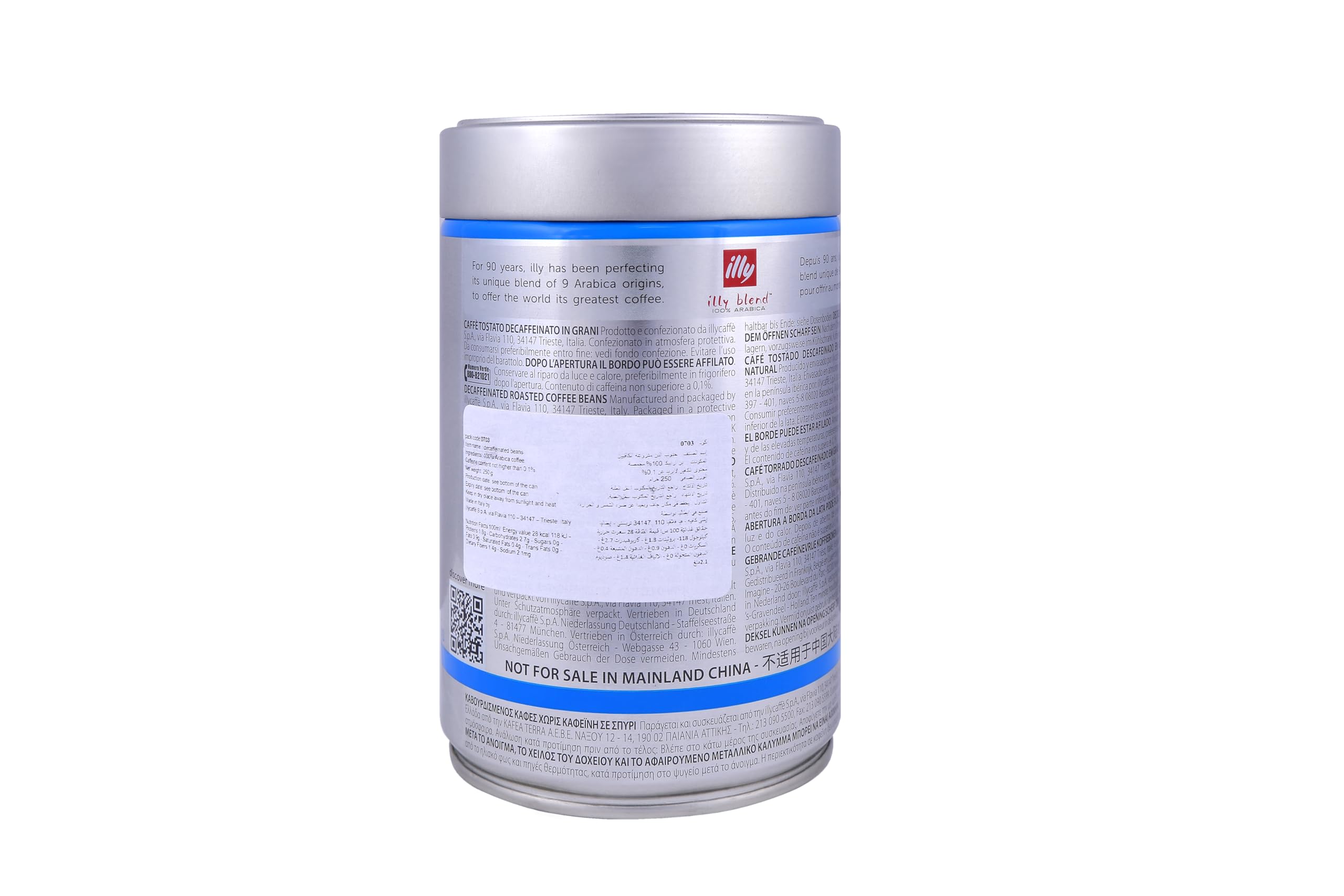 Illy Espresso 12 x 250 g Bohnen Entkoffeiniert