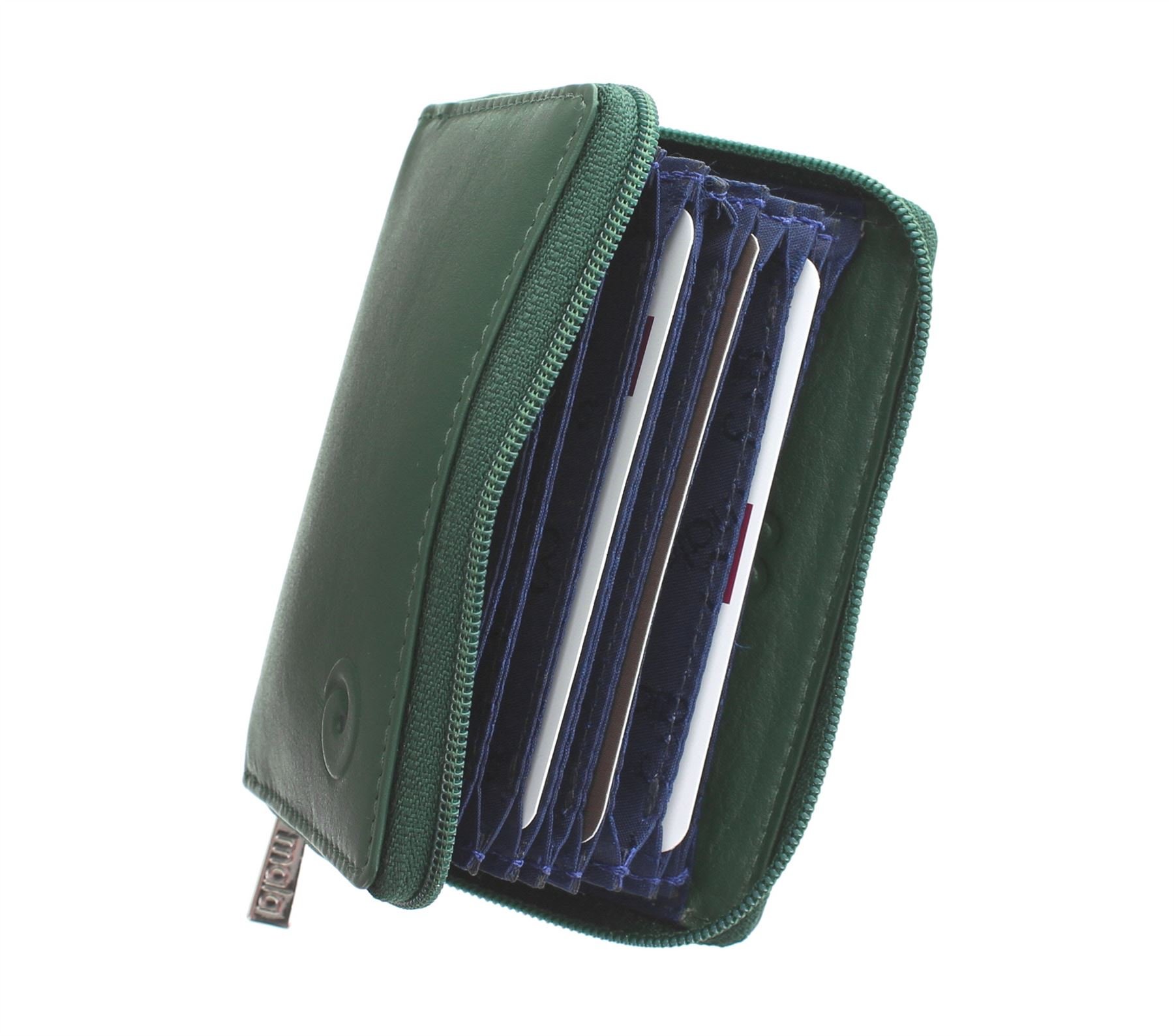 Mala Leather Men's Origin Collection Leather Concertina Credit Card Holder RFID PRotection - Green