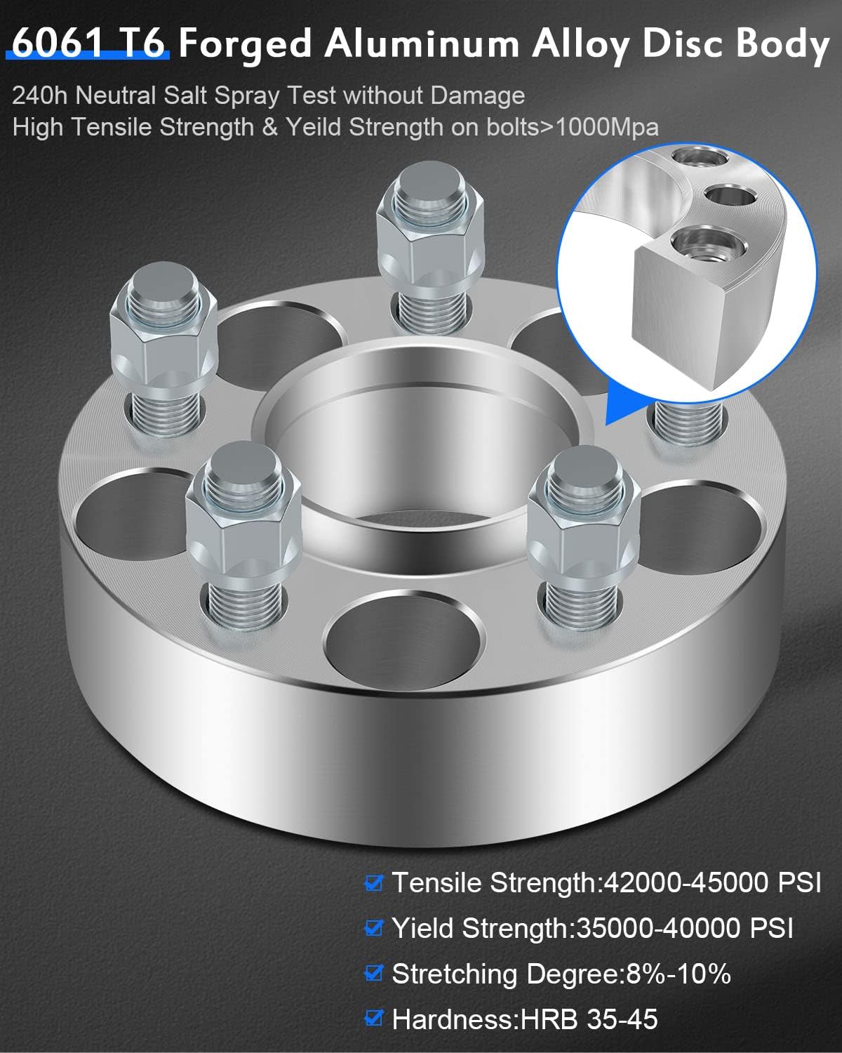 ECCPP 4PCS 1.5 inch 5 Lug 5x4.5 to 5x4.5 Hubcentric Wheel Spacers 5x114.3mm fits for ford Explorer Sport Trac