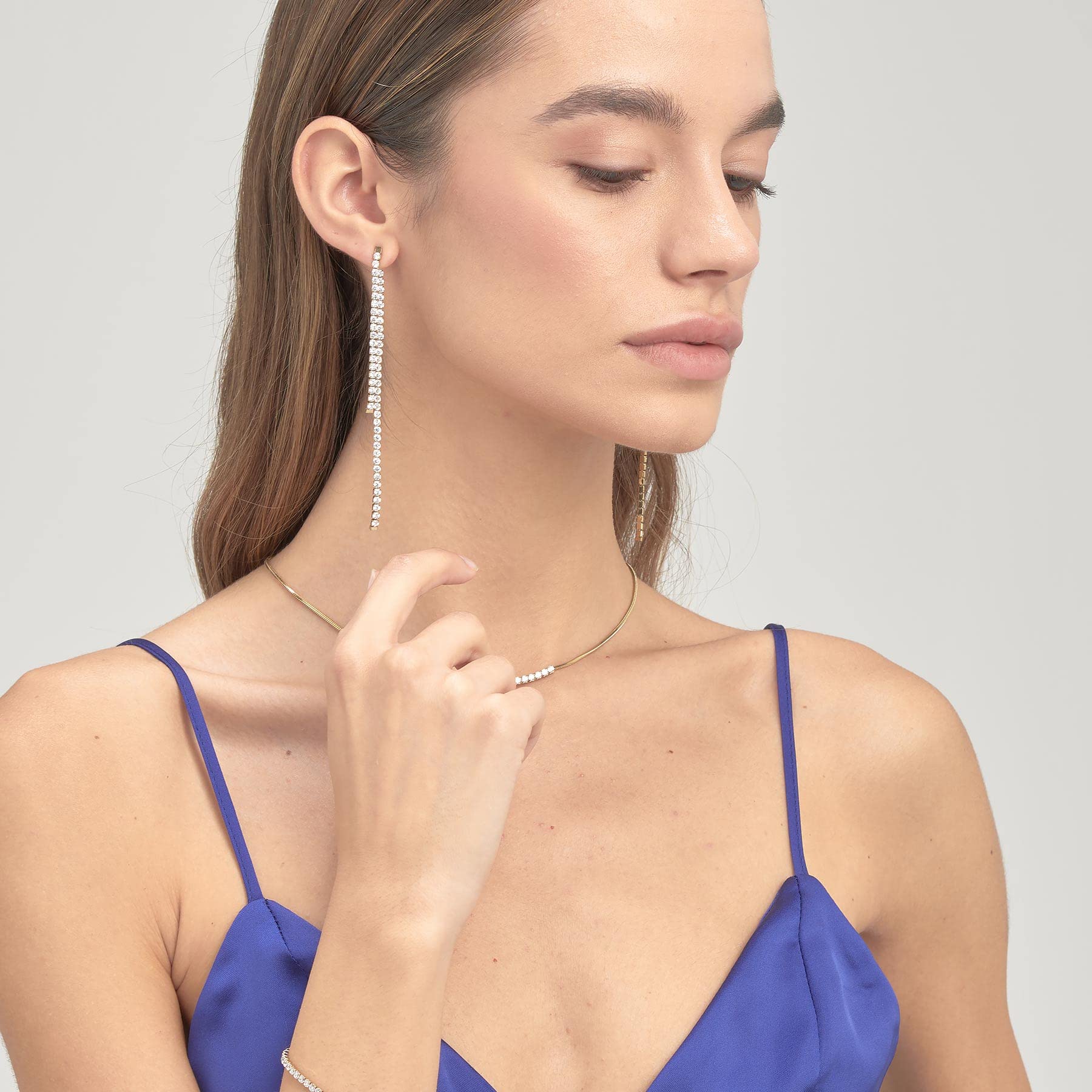 Brosway Orecchini Donna, Orecchini Pendenti in Acciaio e Cubic Zirconia | Collezione DESIDERI - BEIE004