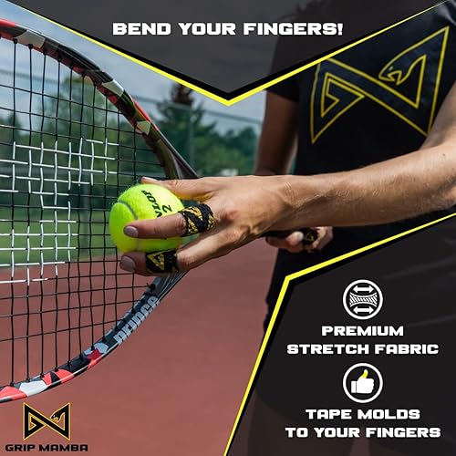 Miniatura 3 de Cinta elástica atlética para dedos, 1 pulgada de ancho con adhesivo premium, protege los dedos del pulgar y la mano mejora el agarre, cinta elástica