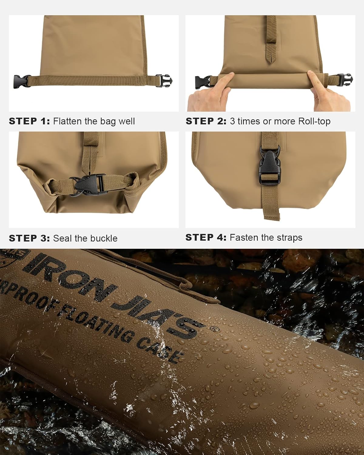 IRON JIA'S Waterproof Long Rifle Case 51" x 11" Floating Dry Bag